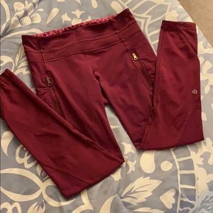 Lululemon burgundy leggings size 6